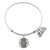 Wind and Fire Silver Hamsa Charm with Bangle WF-224