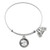 Wind and Fire April Birthstone Charm with Bangle WF-104