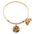 Wind and Fire Gold Mom with Flowers Charm with Bangle WF-214