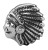 ZABLE Indian Head Bead Charm BZ-1927