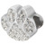 Zable bead charm white crystal studded Paw Print, cat, dog, fits Pandora, compatible with Pandora