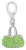 ZABLE Green Crystal Purse LC-317 fits Pandora and Thomas Sabo