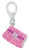 ZABLE Pink Crystal Purse Charm LC-318
