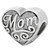 Zable bead charm Mom Heart, fits Pandora, compatible with Pandora