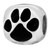 ZABLE Enamel Black Cat or Dog Paw Print Bead Charm BZ-931 fits Pandora