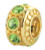 Zable august birthstone bead charm with peridot green CZ's, fits Pandora