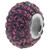 ZABLE February Amethyst Crystal Studded Bead Charm BZ-1071 fits Pandora