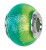 Zable Murano glass handmade bead charm in blue and green, fits Pandora