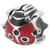 Zable bead charm red and black enameled Ladybug, fits Pandora, compatible with Pandora