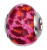 ZABLE Murano Pink Leopard Glass Bead Charm BZ-2813