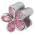 ZABLE Pink Plumeria CZ Bead Charm BZ-799 fits Pandora