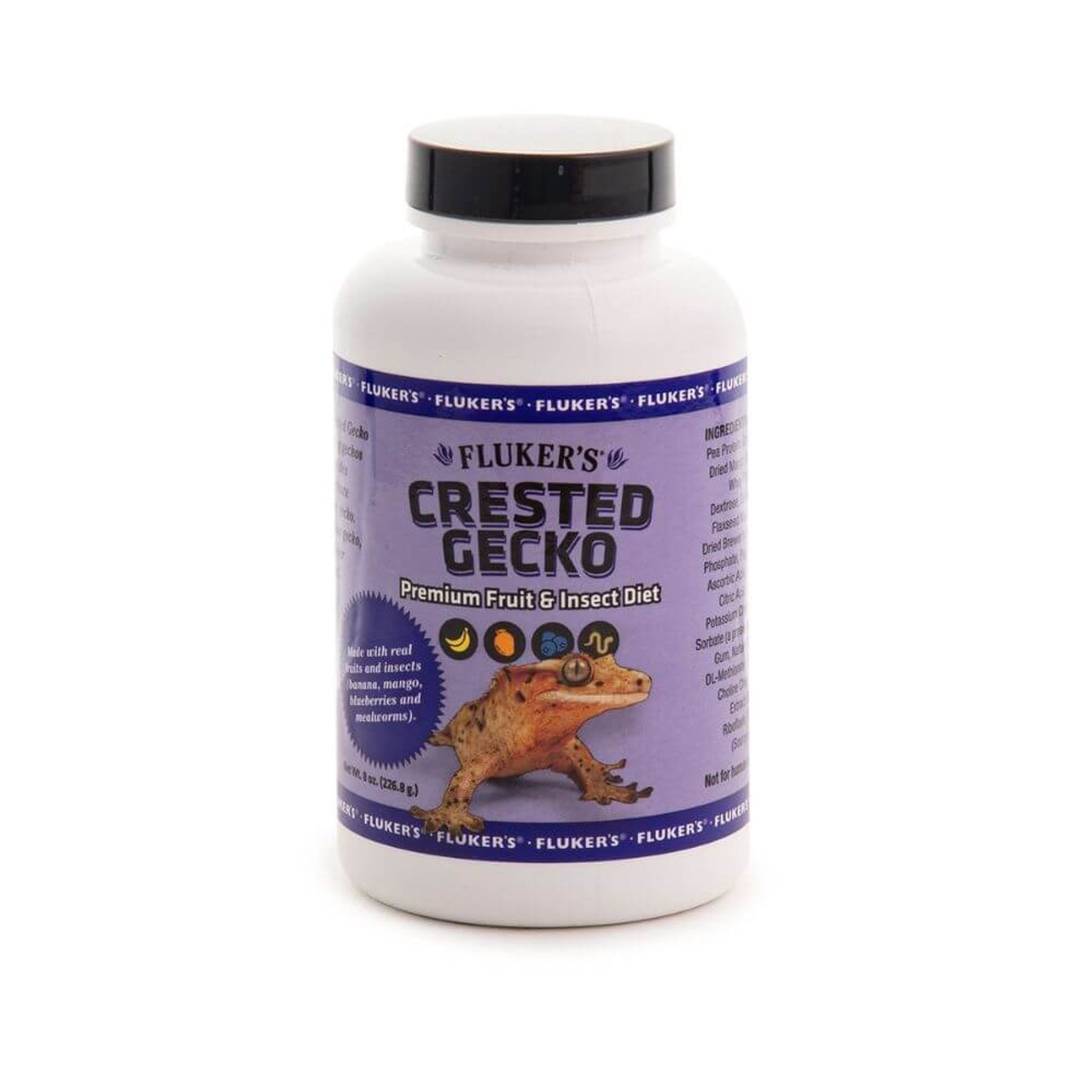 Premium Crested Gecko Diet - Fruit and Insect Flavor  8oz  Front Premium Crested Gecko Diet - Fruit and Insect Flavor  8oz  Front