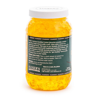 Cricket Quencher Calcium Fortified, side of product, large 16 oz
