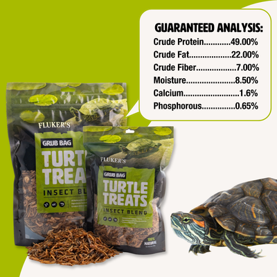 GRUB BAG TURTLE TREAT - INSECT BLEND GUARANTEED ANALYSIS