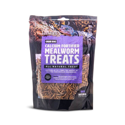 Grub Bag Dried Mealworms Fortified with Calcium Front