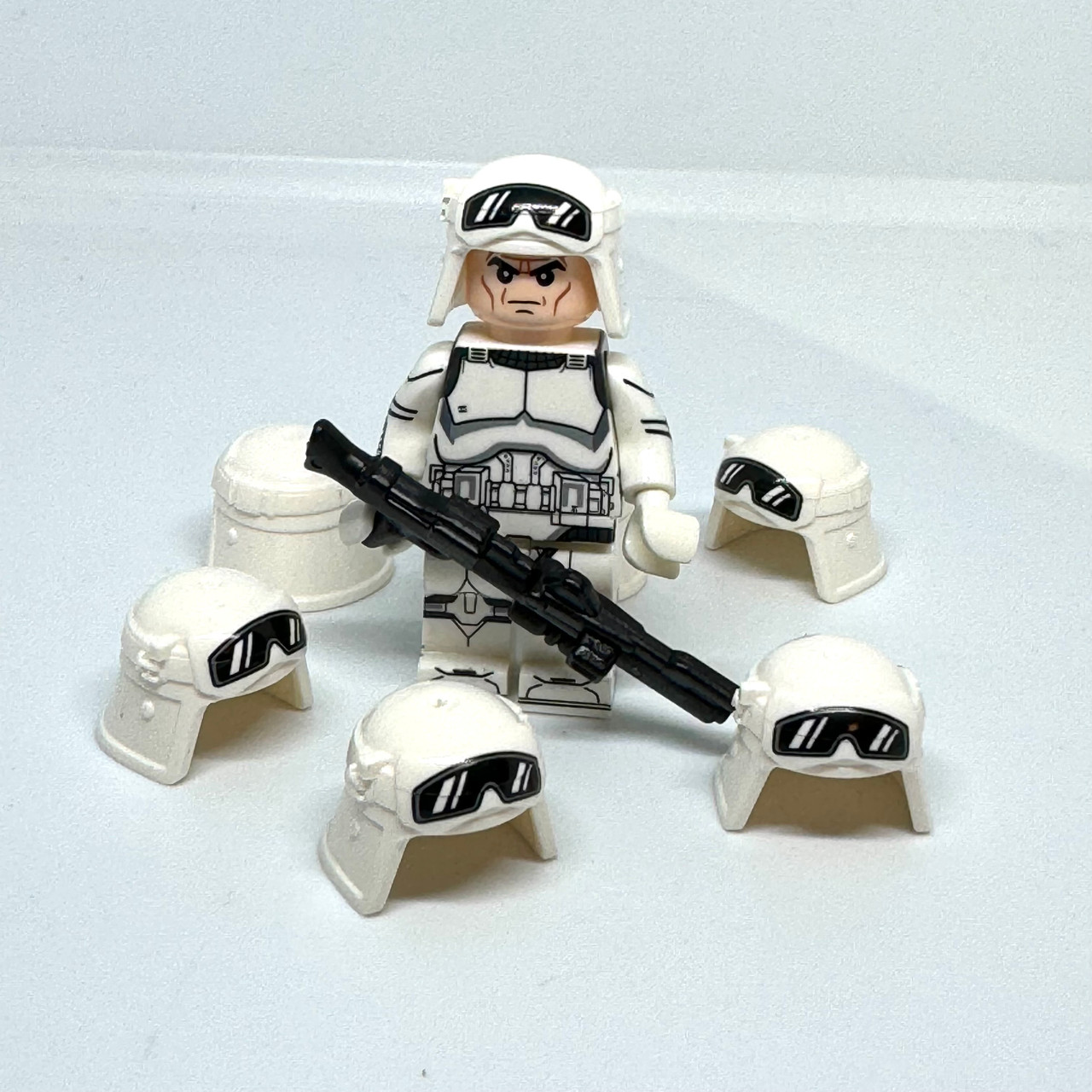 Imperial Army Helmets for Empire Minifigures Mud Troopers AT-ST Drivers  (White)