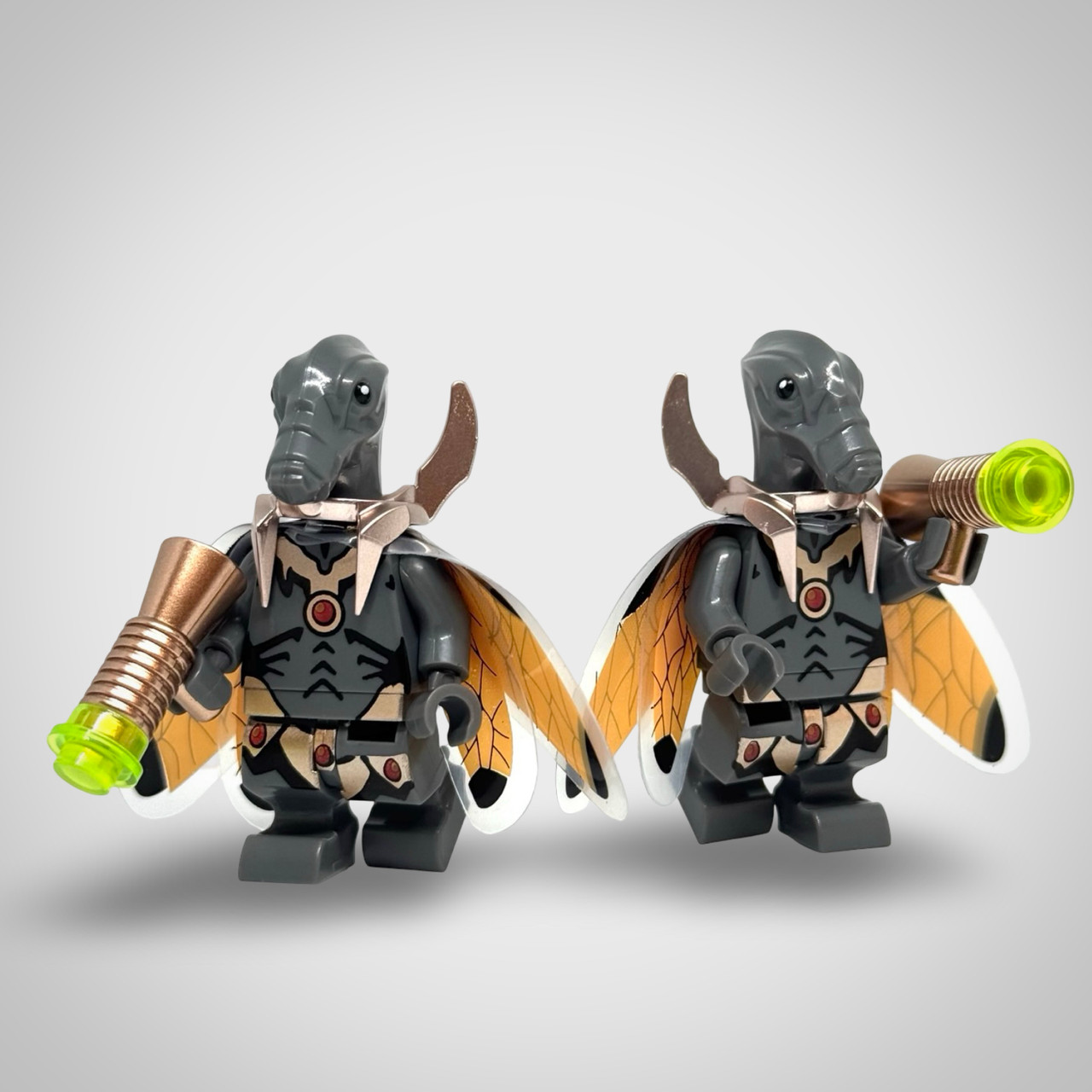 Retro Geonosian Minifigures with Zombie Heads