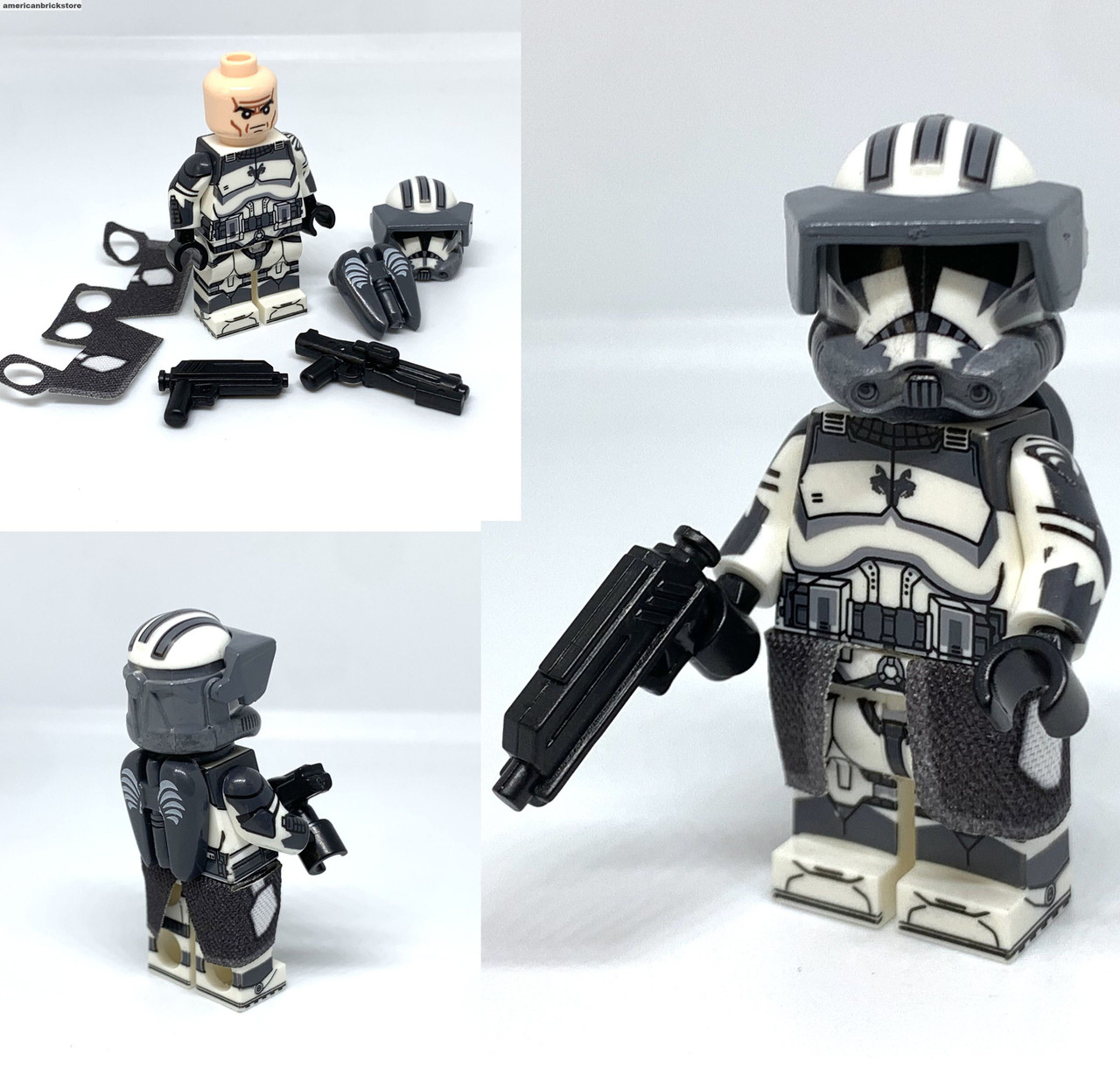 Wolfpack Clone Trooper Minifigures Commander Wolffe Clone Engineer AT-RT Driver Airborne Trooper