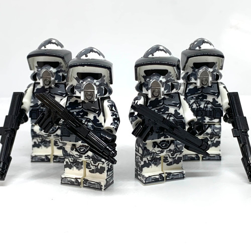 4x Winter Camo ARF Trooper Minifigures Star Wars Clone Troopers