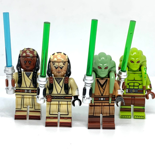 Jedi Knight Minifigures

Kit Fisto, Clone Wars Jedi Robes Appearance

Kit Fisto, Underwater Clone Wars Appearance

Eeth Koth, Clone Wars Appearance

Agen Kolar, Revenge of the Sith Appearance