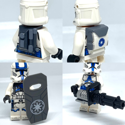 Clone Trooper Backpacks, Shields, Blasters, Clone Minifigure Upgrades