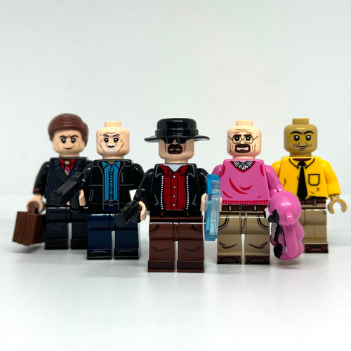 Breaking Bad Minifigure Set - Walter White Gus Fring Hank Saul Goodman Heisenberg