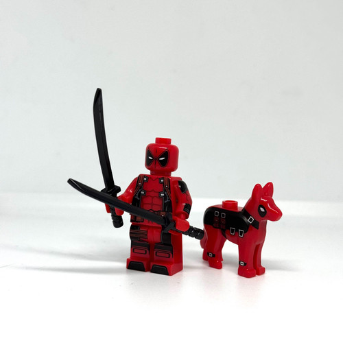 Deadpool Minifigure with Dog Marvel Superhero