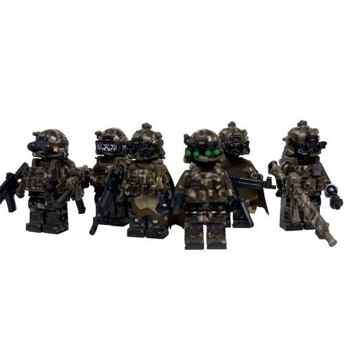 6-Figure Set Military Soldier Minifigures Army Call of Duty Camo Ghost Custom Figures