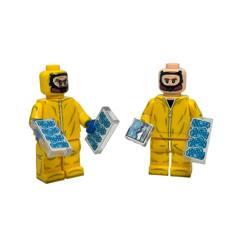 Walter and Jesse Breaking Bad Minifigures Hazmat Suits