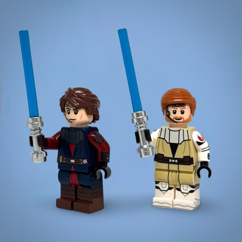Clone Wars Anakin and Obiwan Minifigures Jedi Knights