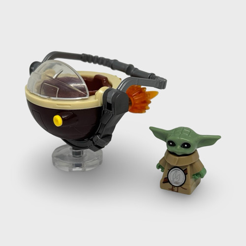 Grogu with Mandalorian Armor and Speeder Set