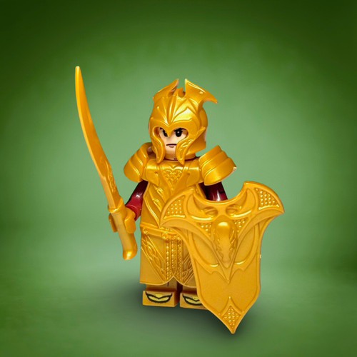Elf Warrior Minifigure Lord of the RIngs Golden Armored