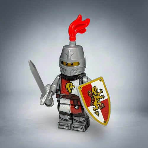 Lion Knight Castle Warior Minifigure with Sword Shield