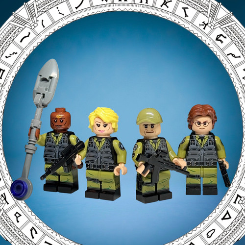 Stargate SG-1 Team - 4 Minifigure Set - O'Neill Carter Jackson Teal'c