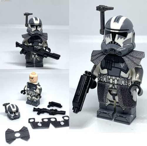 Wolfpack Clone Trooper Minifigures Commander Wolffe Clone Engineer AT ...
