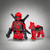 Deadpool and Dog Minifigures Marvel Comics Superhero (Red)
