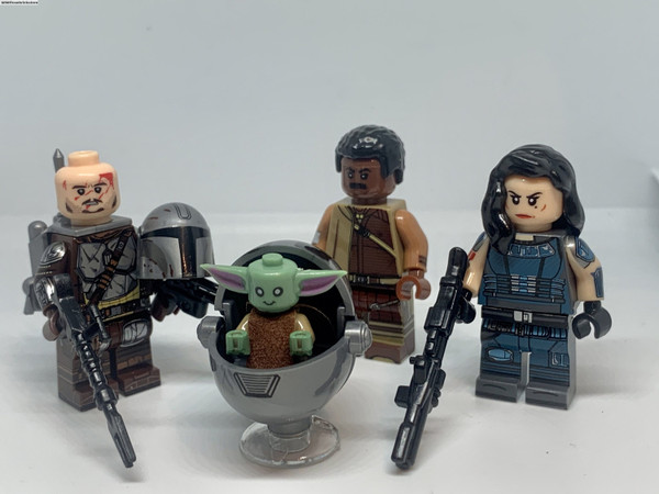 Mandalorian Baby Yoda Cara Dune Greef Carga Minifigures Star Wars The Mandalorian Din Djarin and Grogu