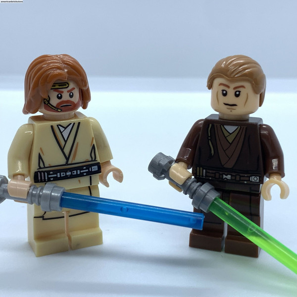 Anakin Skywalker and Obiwan Kenobi Minifigures Jedi Knights Star Wars Attack of the Clones