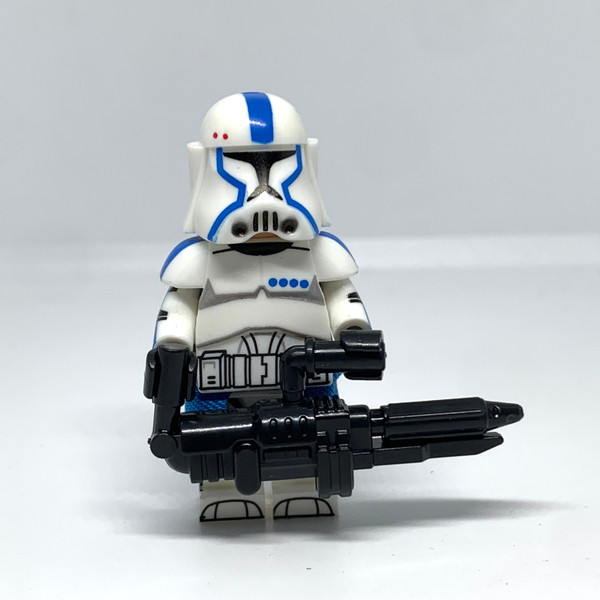 501st Heavy Trooper Minifigure Star Wars Clone Trooper Minifigure Repeating blaster