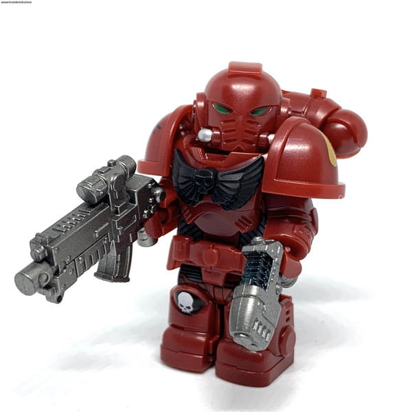 Space Marine Minifigure Warhammer 40k Adeptus Astartes (Red Armor)