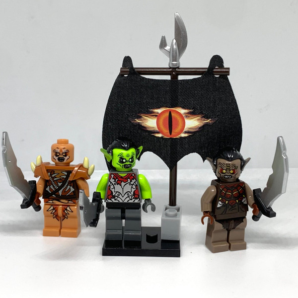 3 Mordor Orc Warrior Minifigures Lord of the Rings