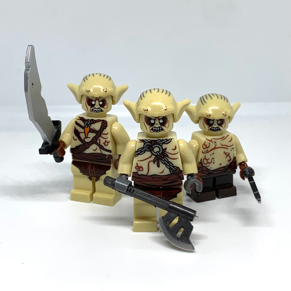 3 Goblin Warrior Lord of the Rings Minifigures