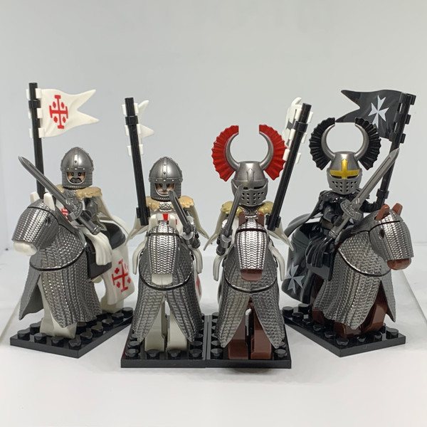 Knight and War Horse Minifigures Castle Warriors Knight's Templar