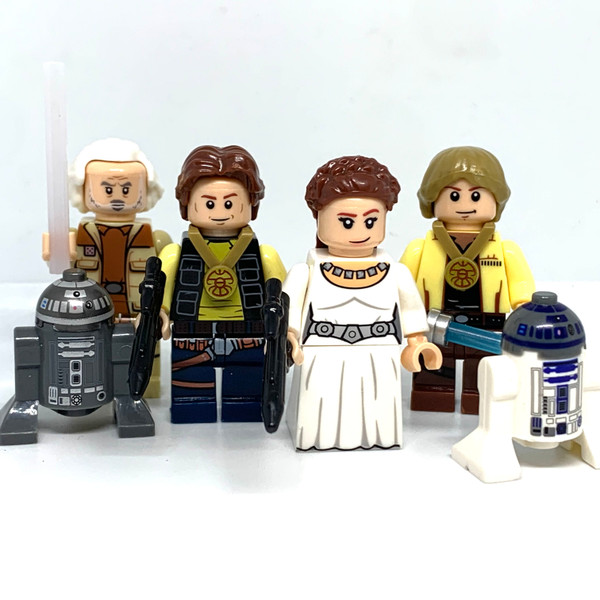 Yavin Celebration Minifigure Pack Star Wars Princess Leia Luke Skywalker Han Solo General Dodonna R2-D2