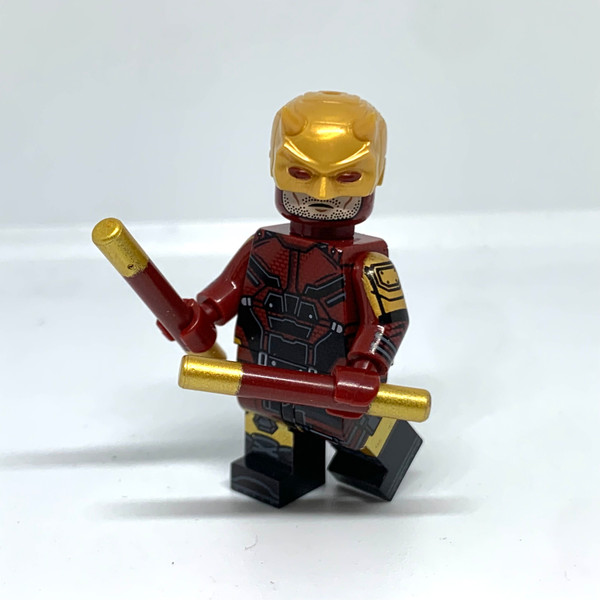 Daredevil Minifigure Marvel Superhero Gold