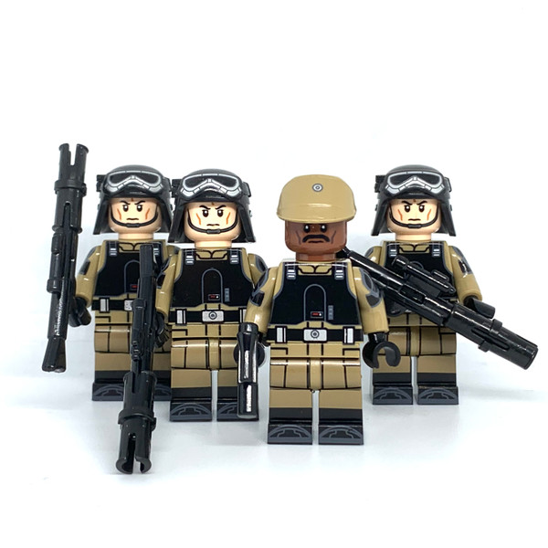 Star Wars Imperial Army Trooper Minifigures from Andor (Tan Troops and Officers)