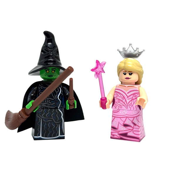 Wicked Minifigures Glinda and Elphaba Wicked Witch of the West