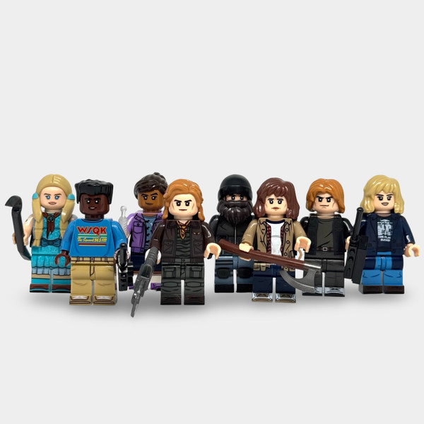 Stranger Things Minifigure Set of 8 - Hopper Joyce Erica Robin Jonathan Holly Steve Lucas