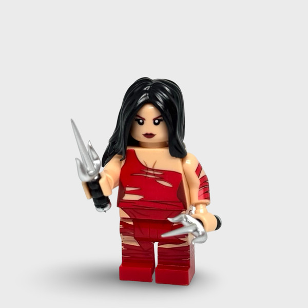 Elektra Superhero Minifigure Red Suit