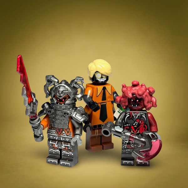 Ninjago Vermillion Minifigures -Flashback Garmadon Commander Raggmunk and General Machia
